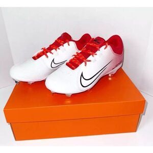 Nike Womens Hyperdiamond 4 Pro Metal Fastpitch Softball Cleats Red White Sz 7.5